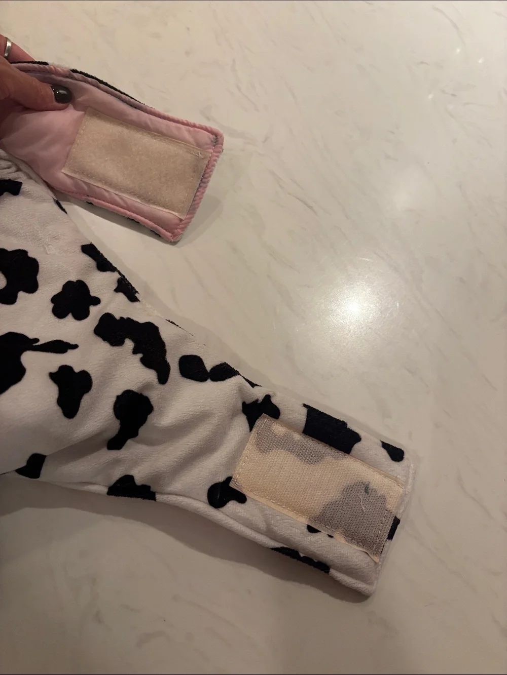 Cow Print Plush Dog Costume